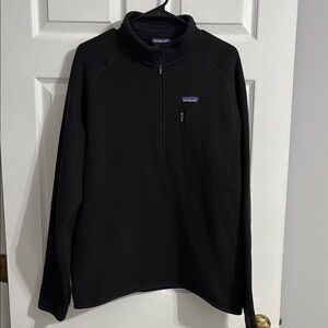 Patagonia Black Fleece Quarter-Zip Pullover, Size Large, Great Condition
